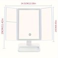 HNYIRENYS Portable Convenient Threesided Foldable LED Makeup Mirror