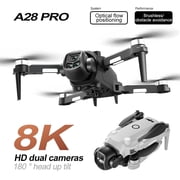 HNZENBW A28 Multifunctional RC Drones with Camera for Kid Adults,Electrically Adjustable Dual Camera for 8K HD,Optical Flow Hover & Avoidance