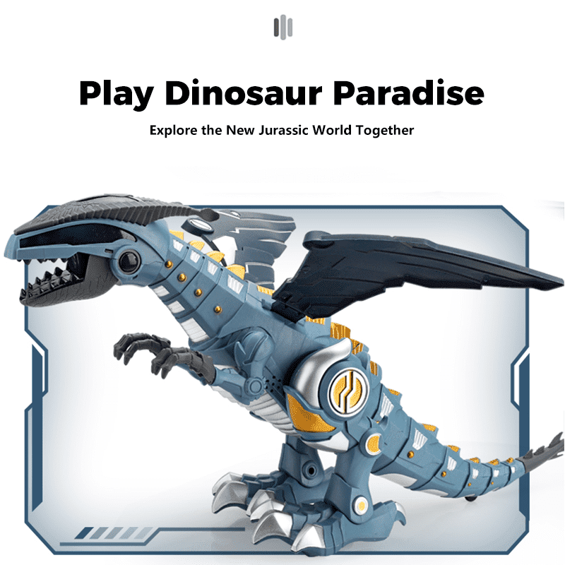 HNZENBW Dinosaur Robot Toy,Electric T-Rex with Walking,Spray Feature,Dinosaur Egg ,LED Lights & Realistic Roar,Gift for Boys Girls