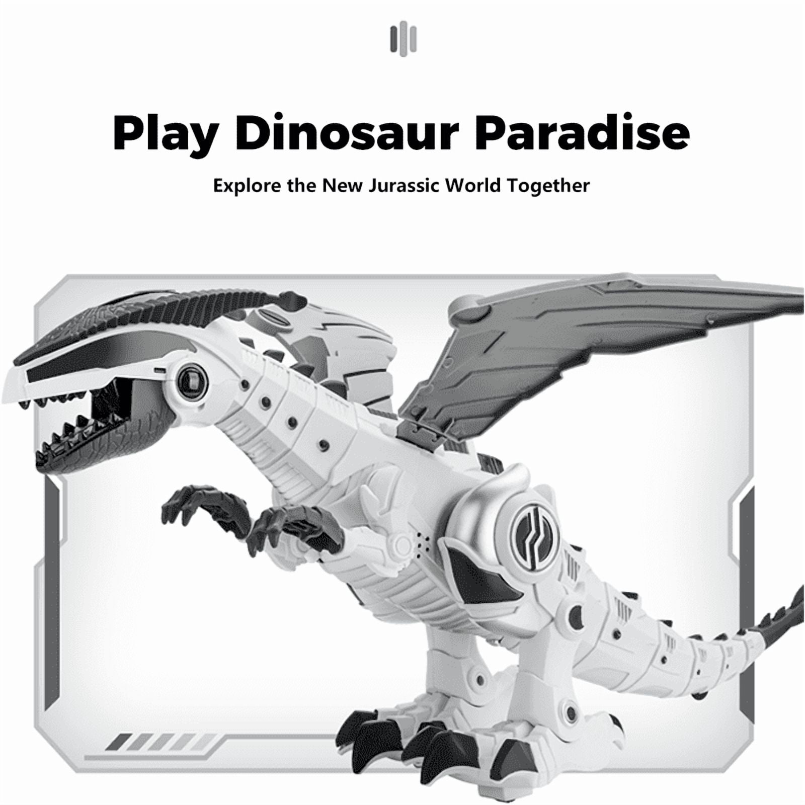 HNZENBW  Dinosaur Robot Toy,Electric T-Rex with Walking,Spray Feature,Dinosaur Egg ,LED Lights & Realistic Roar,Gift for Boys Girls