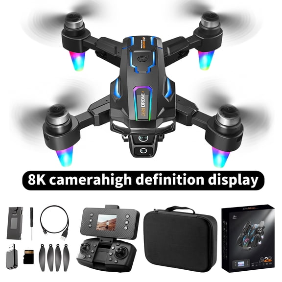 HNZENBW Drone with 4K HD Dual Camera for Kids Adults,RC Foldable FPV Quadcopte with 2 Modular 1800mAh Batteries for 40 Mins, Brushless Motor,Black