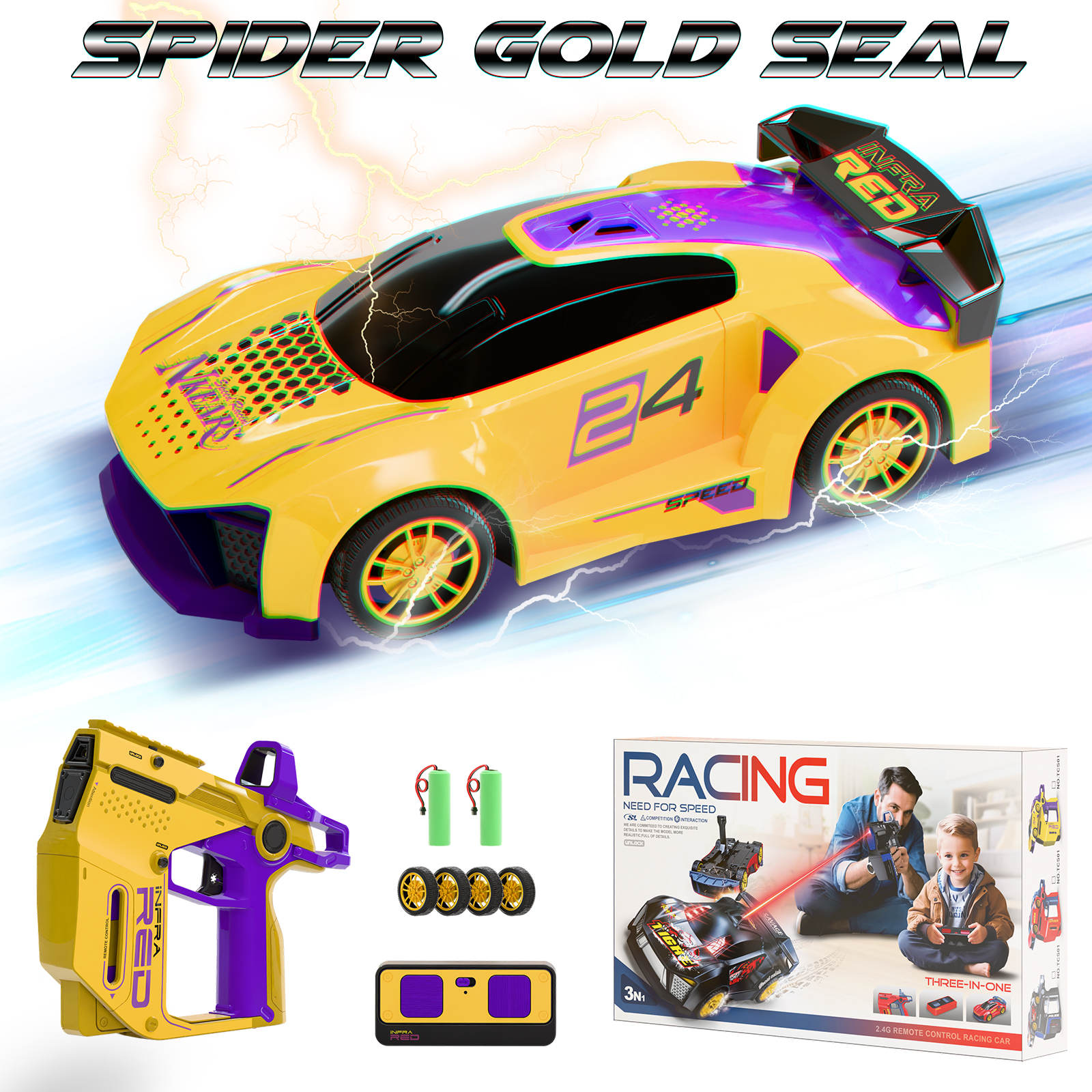 HNZENBW Remote Control Car for Kids Adults,2.4Ghz RC Drift Car,with Dual Remote Controls,Supports Multiplayer Competition Interactive Family & ChildrenToy Set for 3+