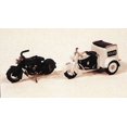 thumbnail image 1 of HO 1947 Motorcycles (2) 1 w/Tri-Cycle Servi-Car Metal Kit, 1 of 1