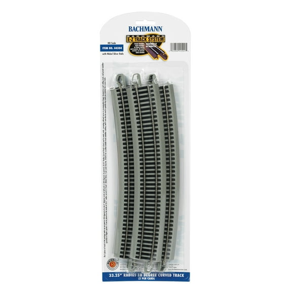 Bachmann-Curved Track w/ Nickel Silver Rail & Gray Roadbed - E-Z Track(R) -- 33-