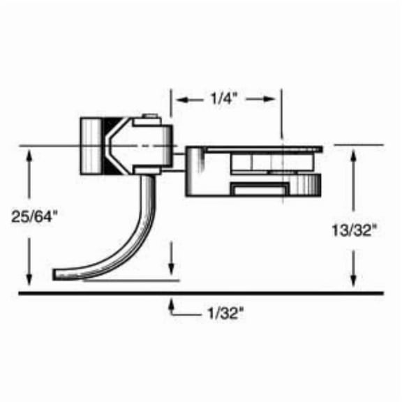 ho body mounted coupler, 1/4" underset (2pr)