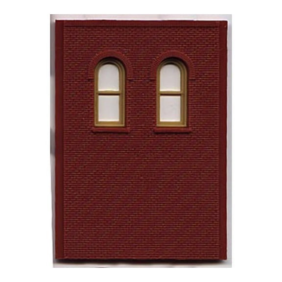 HO DPM 2-Story Wall Arched Upper 2-Windows