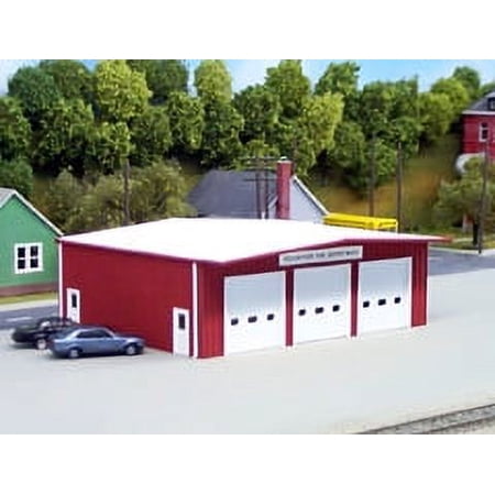 HO Fire Station Kit (Red)