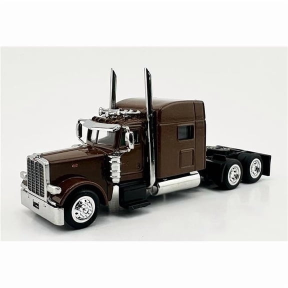 HO Logistics HO-HL-38902 1-87 Scale Peterbilt 389 Model Truck Tractor with Sleeper Cab, Brown