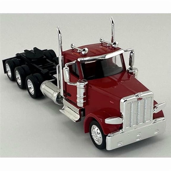 HO Logistics HO-HL-589082 1-87 Scale Peterbilt 589 3-Axel Day Cab Model Truck, Red