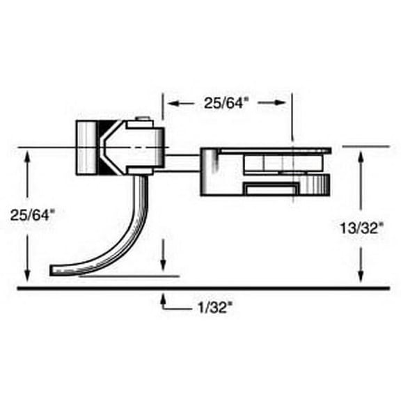 HO Long 25/64" Underset Shank Body Mount Coupler (D)