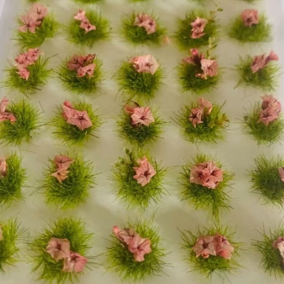 HO/OO scale pink flower cluster miniature model garden plant railway landscape