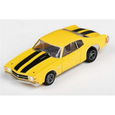 HO Scale 1971 Chevelle 454 Yellow Slot Car