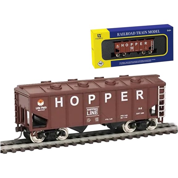 HO Scale 40 Foot Boxcar with Operating Sliding Doors Metal Wheelsets, Installed Knuckle Couplers, Classic American Freight Car Design Rolling Stock Only