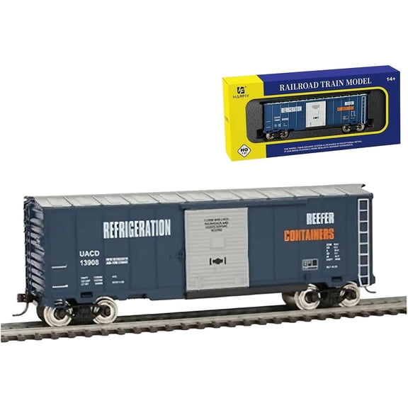 HO Scale 40 Foot Open Deck Flat Car Metal Wheels, Installed Knuckle Couplers, Classic American Freight Car, Realistic Open Load Design Freight Car Only