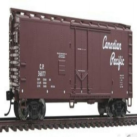 HO Scale 40' Plug-Door Boxcar - Ready to Run -- Canadian Pacific #36077
