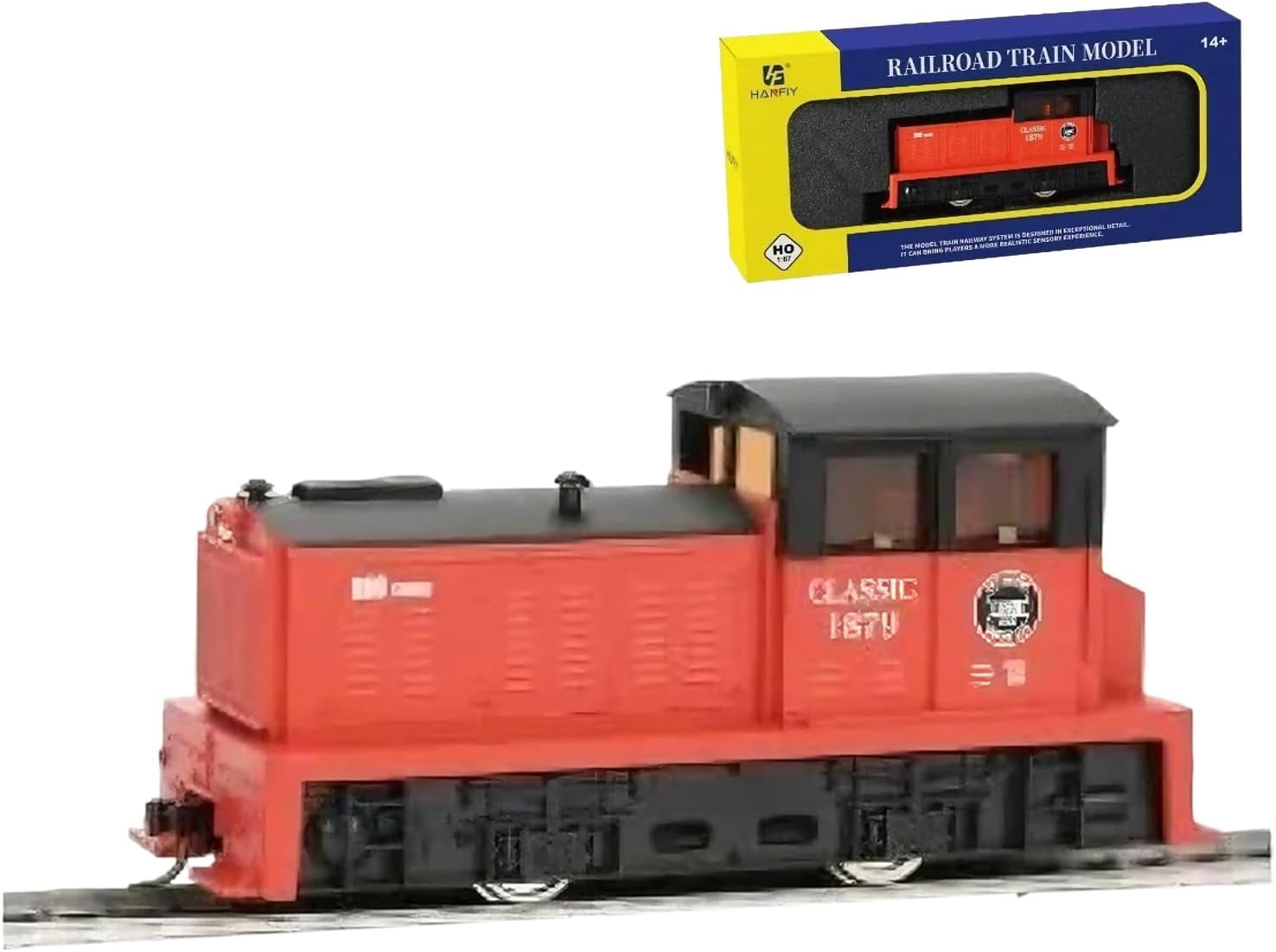 HO Scale DDT Industrial Diesel Locomotive (12V) Metal Wheelsets, Factory Installed Knuckle Couplers, Classic Plymouth Type Industrial Switcher – Locomotive Only