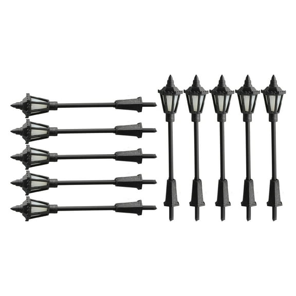 HO Scale LED Street Lamp Lighting Model Railway Train Accessories 10 Pack Adjustable Height 3V Fangkenuo