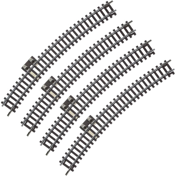 HO Scale Nickel Silver Track with Wood Ties Set of 4 Realistic Model Railroad Tracks-R3-1 66603