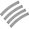 thumbnail image 1 of HO Scale Nickel Silver Track with Wood Ties – Set of 4 Realistic Model Railroad Tracks- R3 66602, 1 of 6
