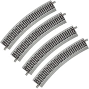 HO Scale Nickel Silver Track with Wood Ties   Set of 4 Realistic Model Railroad Tracks- R4 66701