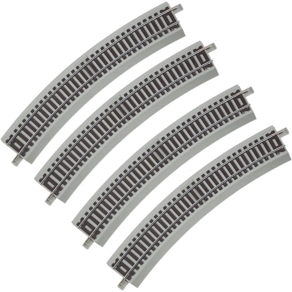 HO Scale Nickel Silver Track with Wood Ties – Set of 4 Realistic Model Railroad Tracks- R4 66701