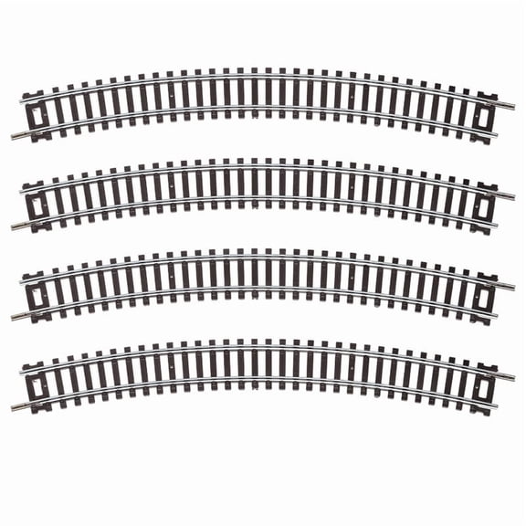 HO Scale R4 Curved Track 18.94" Radius (481.2mm) 30° – Nickel Silver Rail