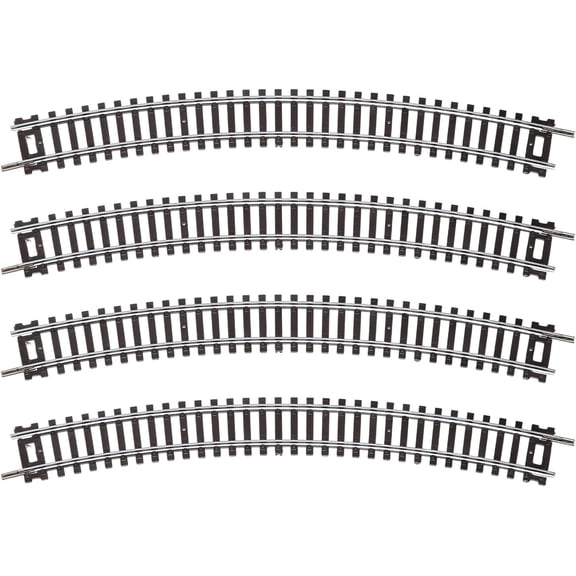 HO Scale R4 Curved Track 18.94" Radius (481.2mm) 30 Nickel Silver Rail