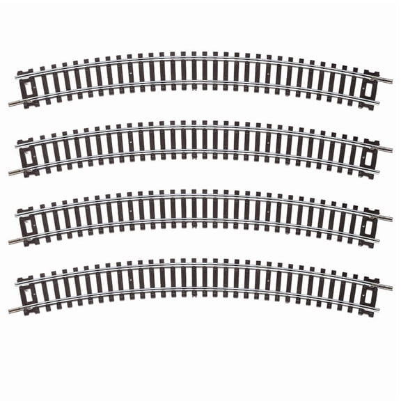 HO Scale R4 Curved Track 18.94" Radius (481.2mm) 30° – Nickel Silver Rail