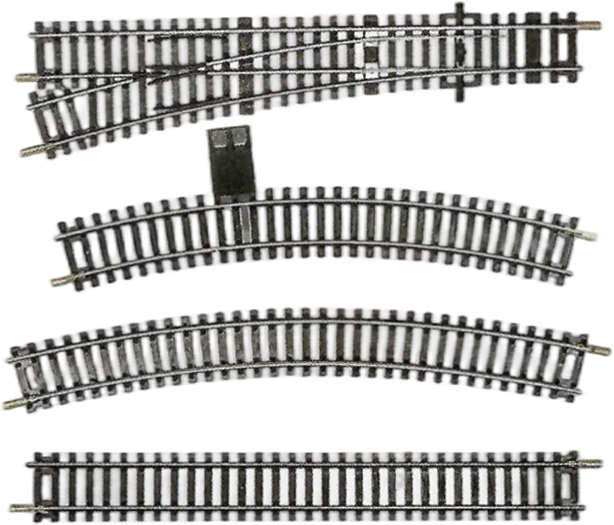 HO Scale Track Set Nickel‑Silver Rails, Wooden‑Style Sleepers ...