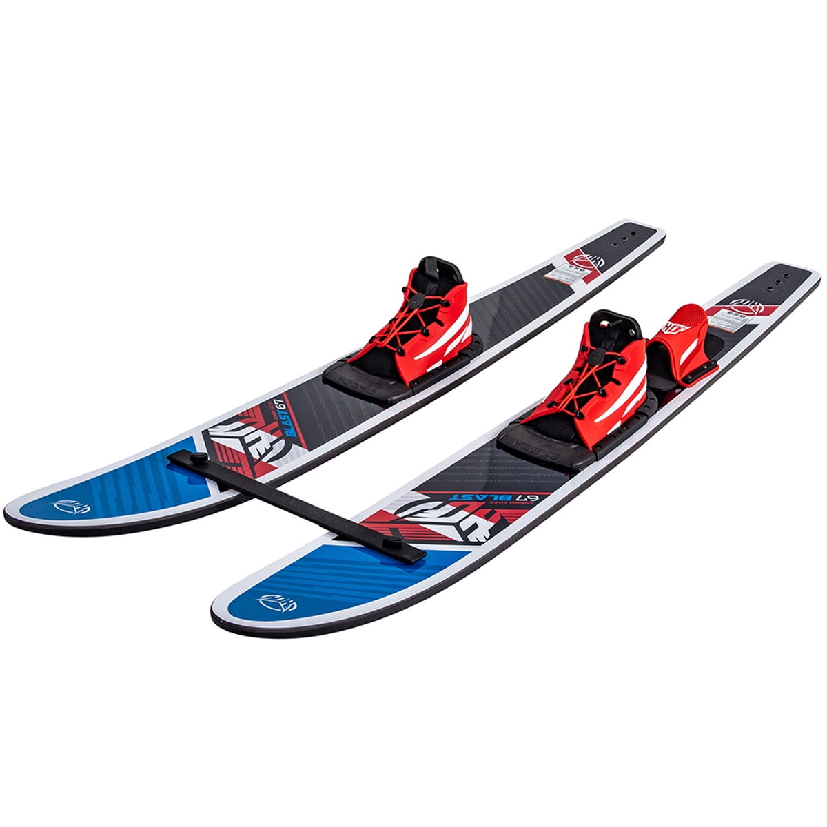 HO Sports Blast Combo Water Skis with Horseshoe Bindings and Rear Toe Strap Bar