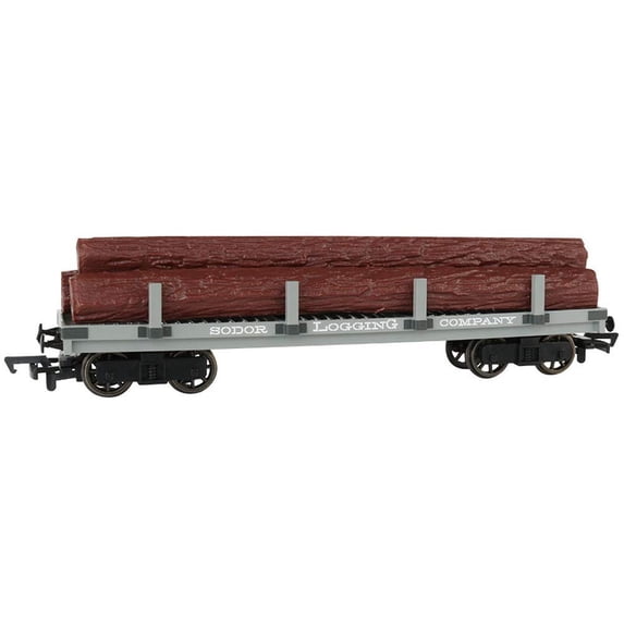 HO TTT Sodor Logging Flatcar w/Logs