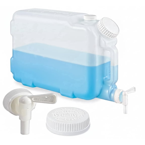 HOANK 2.5 Gallon Carboy Dispenser with Spigot and Lid Water Container Heavy-Duty HDPE Carboy for Multi Purpose Uses & Liquid Storage Mixing Container Made in USA