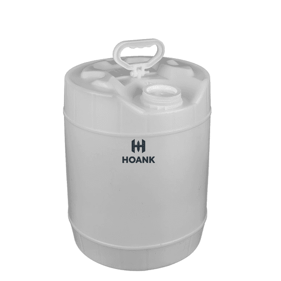 HOANK Oil Storage Container Automotive - Translucent Recycle Oil Jug - 5.5 Gallon Oil Container Automotive - ext. dia. 11.5" x 14.75" H. (Lid Included)