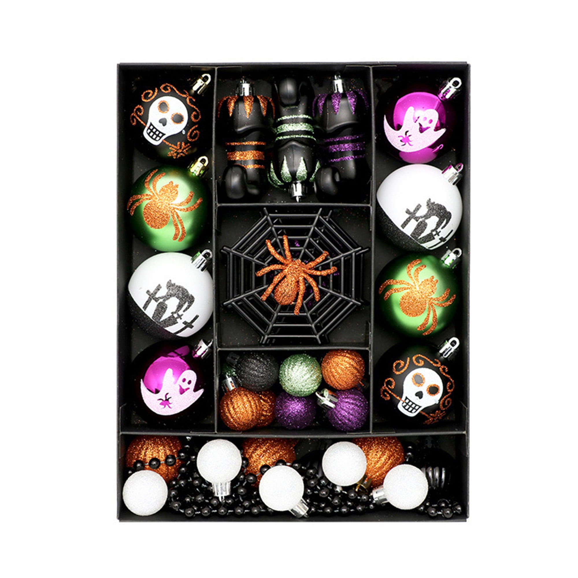 HOANSELAY Halloween Ball Ornaments Set, Shatterproof Hanging Halloween