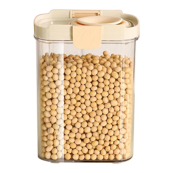 HOARBOEG 1.2L/40oz Airtight Cereal Storage Containers with Double Lock Lids - BPA-Free Plastic Pantry Organization Jars for Flour, Rice, Pasta, Dry Food, Clear Kitchen Canisters