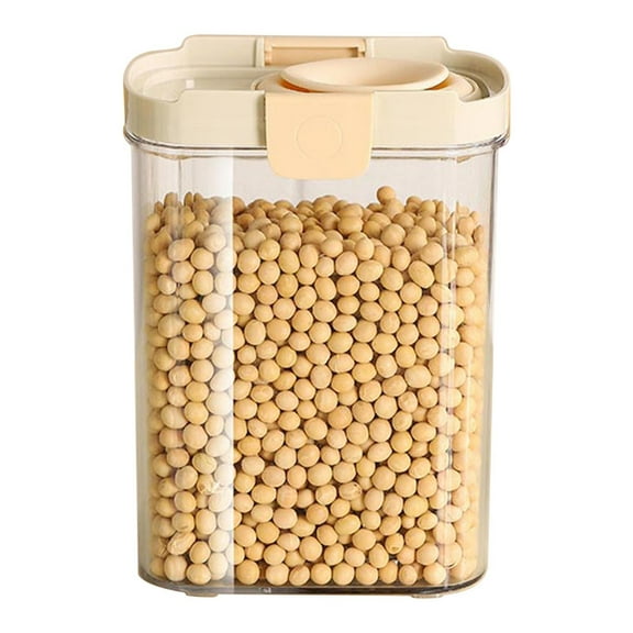 HOARBOEG 1.2L/40oz Airtight Cereal Storage Containers with Double Lock Lids - BPA-Free Plastic Pantry Organization Jars for Flour, Rice, Pasta, Dry Food, Clear Kitchen Canisters