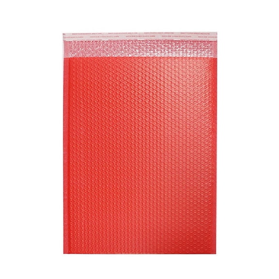 HOARBOEG 10 Pack 15x18 Inch Waterproof Air Bubble Mailers, Red Padded Shipping Envelopes, Lightweight Tear-Resistant Mailing Bags for Electronics, Jewelry & Fragile Goods