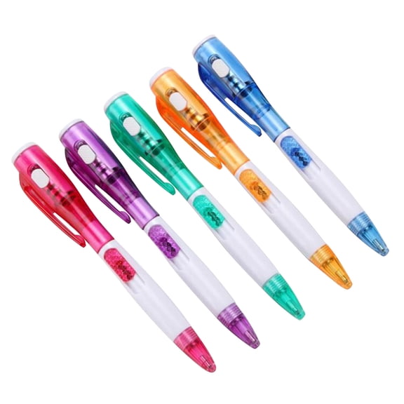 HOARBOEG 10 Pack UV Pen Light, Cute LED Flashlight Pen with Money Detector for Bill Verification, Fun Writing Pens, Office Supplies and Unique Gifts