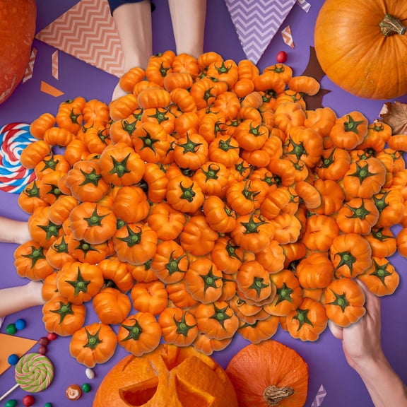 HOARBOEG 10PCS Fake Foam Pumpkins for Halloween & Christmas Decor - Realistic Pumpkin Models, Durable Waterproof Fall Thanksgiving Decorations for Home, Party, Store, Tree, Fireplace