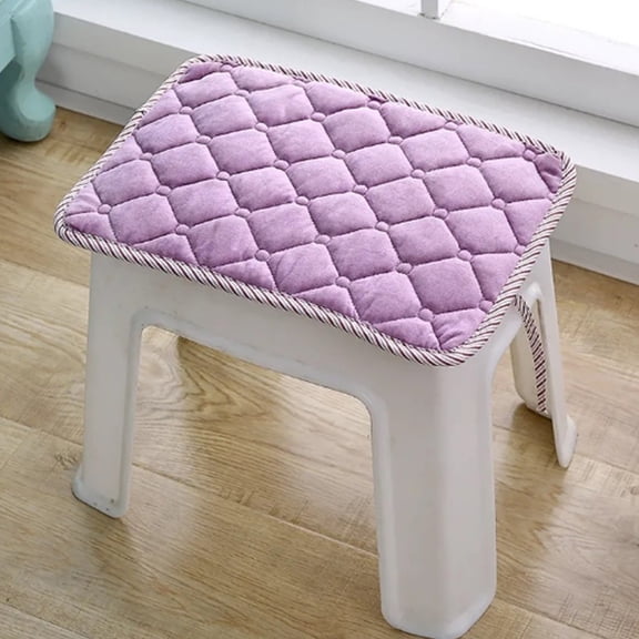 HOARBOEG 13.78*7.87in lush Rectangular Chair Cushion with Non-Slip Bottom, Removable Washable Cover Chair Cushions Solid Color Grid Texture Seat Pad