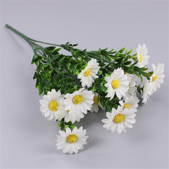 HOARBOEG 1Pcs Artificial Daisy Flowers Stems, Fake Daisy Spray Branches for Vase Filler, Home Decor Wedding Centerpieces Table Runner, Spring Garden Indoor Outdoor Decor, 15.7in