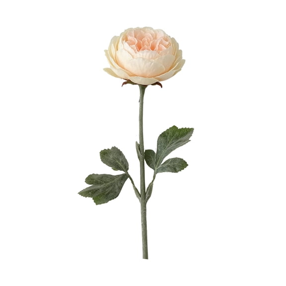 HOARBOEG 1Pcs Artificial Ranunculus Flower Stems, Realistic Fake Peony Bouquet, Silk Flowers for Home Wedding Party Decor, Table Centerpiece Vase Arrangement, Faux Ranunculus for DIY Floral Decor