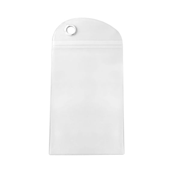 HOARBOEG 1Pcs Clear PVC Zip Pouch – Waterproof Reusable Toiletry Bag & Cosmetic Organizer, Transparent Travel Makeup Storage Pouch with Hang Hole & Zipper Closure, 5.5"x9" (Clear)