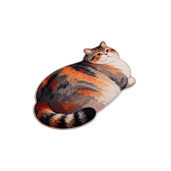 HOARBOEG 1Pcs Cute Kittens Shaped Bath Mat Non-Slip Absorbent Quick Dry Bathroom Rug, Washable Floor Mat for Bathroom r, Soft Microfiber Cat Design Bathroom Carpet with Anti-Slip Backing