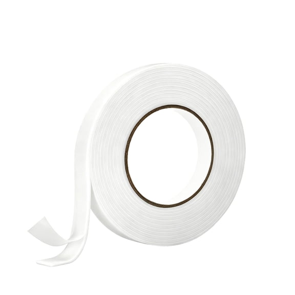 HOARBOEG 1Pcs EVA Foam Double Sided Tape, White Strong Adhesive Tape for Home Office Crafts, 5yd x 12mm x 2.5mm Thick, Mounting Tape for Posters Photos Light Objects