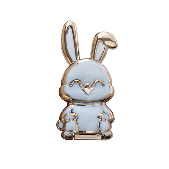 HOARBOEG 1Pcs Easter Bunny Phone Stand, Foldable Pull Out Phone Holder with Adhesive Back, Cute Rabbit Phone Stand for Hands Free Viewing, Portable Easter Gift