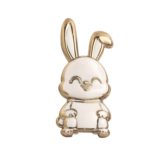 HOARBOEG 1Pcs Easter Bunny Phone Stand, Foldable Pull Out Phone Holder with Adhesive Back, Cute Rabbit Phone Stand for Hands Free Viewing, Portable Easter Gift