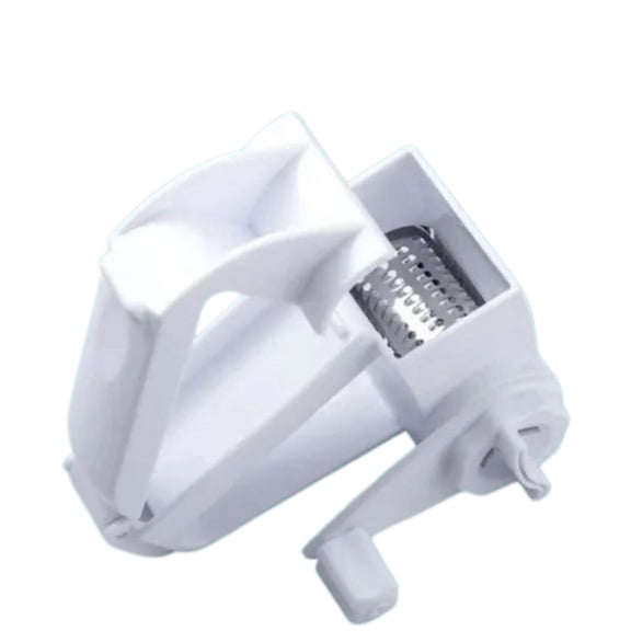 HOARBOEG 1Pcs Hand Crank Rotary Cheese Grater, Stainless Steel Manual Shredder with 3 Interchangeable Drums, Hand Held Grater for Parmesan, Strong Suction Base for Kitchen Countertop