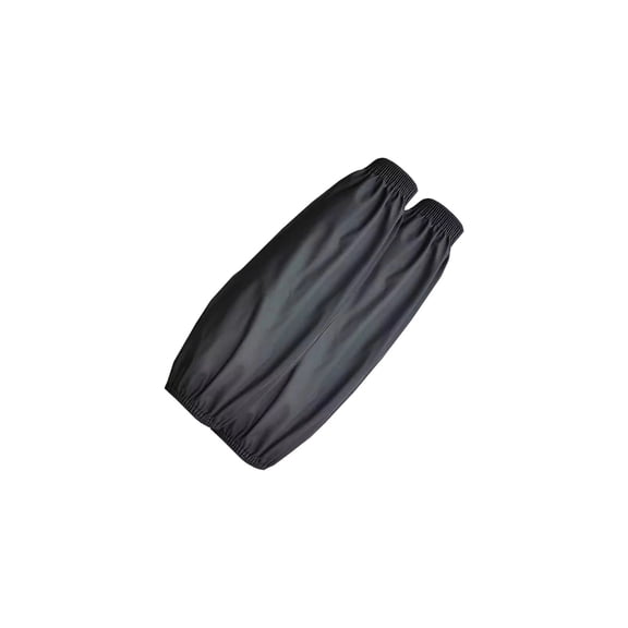 HOARBOEG 1Pcs Leather Forearm Protectors, Split Cowhide Work Sleeves for Gardening, Welding, Thorn Proof Arm Guards, Scratch Resistant Arm Chaps, Black, One Pair