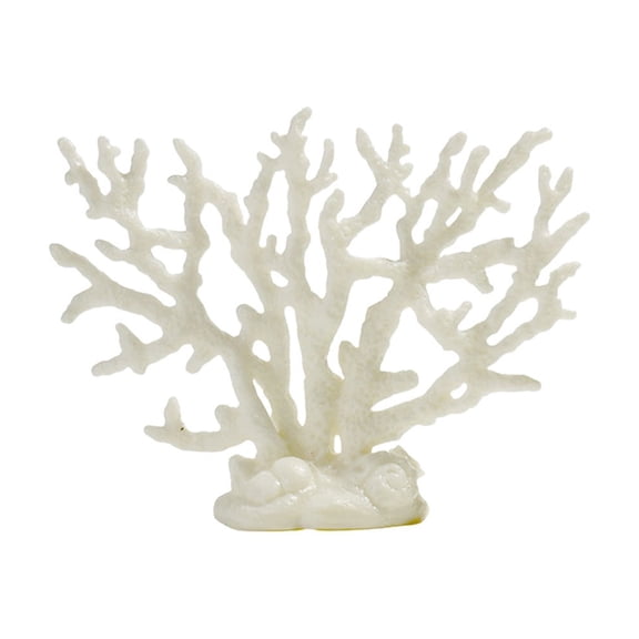 HOARBOEG 1Pcs Plastic Artificial Coral Aquarium Decor, Realistic Faux Coral Reef Ornament, Lifelike Ocean Plant Decoration for Freshwater Saltwater Aquascaping, Hideout Cave for Fish Tank Hideout